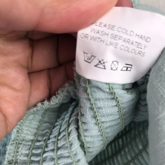 O.Vianca Blue Ruched Mini Skirt - Picture 4 of 5